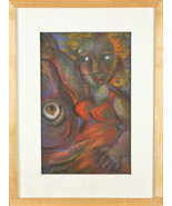 &quot;What a Looker&quot; By Melinda Myrow Signed Pastel Framed on Paper 18&quot;x13 1/2&quot; - £314.82 GBP