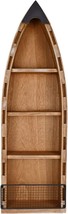 Wooden Boat Decor with 4 Shelf Hanging Wood Boat Decoration for Wall Rus... - $159.99