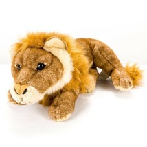 E&amp;J Classic Lion Plush 11&quot; VTG Brown Orange Seated Mane Safari Stuffed Animal - £13.90 GBP