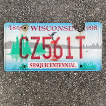 Wisconsin Expired 1998 150 Years Sesquicentennial License Plate #CZ561T - £11.60 GBP
