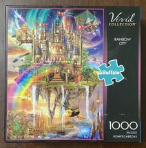 Buffalo Games Vivid Collection Rainbow City 1000 Piece Jigsaw Puzzle  complete - £9.17 GBP