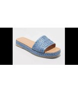 Universal Thread™ ~ Size 11 ~ Blue ~ Mardi ~ Slip-On ~ Raffia ~ Platform... - $494.04 MXN