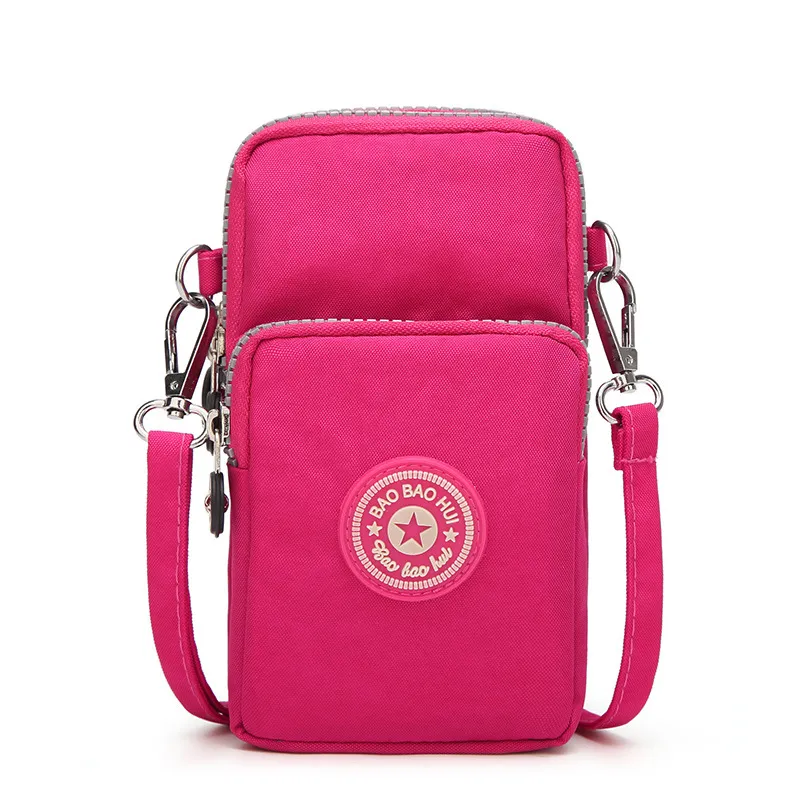 Small Shoulder Bags Nylon Women Rose Red - £7.18 GBP