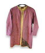 VTG Aida Dalati ART-TO-WEAR Jacket Duster M Purple Green Trim Tapestry T... - $149.99