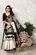 art silk saree for women new designer sari with blouse piece - £21.27 GBP