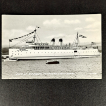 Vintage Ekc WW2 Post Card Petoskey Michigan State Ferry Rppc Postcard - Unposted - £5.65 GBP