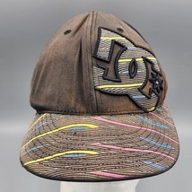 Vintage DC 210 Fitted Flexfit Hat Cap 7-1/4 - 7-5/8 Big Logo 90s Colors ... - $187.55 MXN