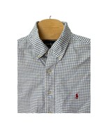 Ralph Lauren Oxford Shirt Men&#39;s Size 17 34-35 Blue Check Classic Fit Pony - $313.38 MXN