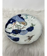 Antique Imari Hand Painted Japanese Porcelain 8-1/2” Scalloped Dish - $2,456.31 MXN