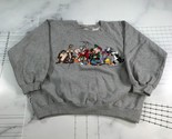 Vintage Looney Tunes Sweatshirt Mens Medium Crew Neck Heather Gray Embro... - £36.81 GBP