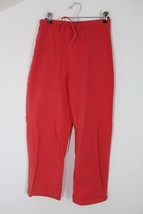 LL Bean M Coral Pink Pull On Cotton Stretch Drawstring Sweatpants - £20.16 GBP