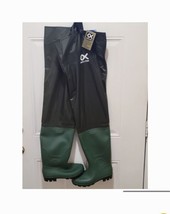 Duck and Fish Green Fishing Wader Hip Boots with Cleated Outsole - £33.55 GBP