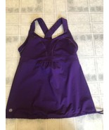 Athleta Women Built In Soft Cup Bra Top Size Small Drawstring Hem Purple - $31.18