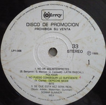 DEPECHE MODE Just Can&#39;t Get Enough PROMO LP from PERU Bon Jovi - $15.00