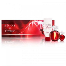 CARTIER DELICES 3 PCS SET FOR WOMEN: 3.4 EDT SP and 0.16 OZ EDT and 3.4 B/L - $4,186.73 MXN
