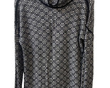 Ruby Road Sweater Size PL  Black White Tight Knit Long Sleeved Mock Neck - £7.81 GBP