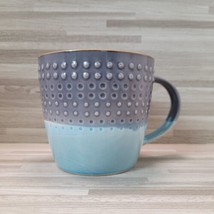 Boston Warehouse Embossed Gray &amp; Blue 16 oz. Coffee Mug Cup - £11.98 GBP