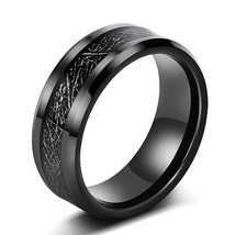 New Mens Tungsten Rings 8mm Black Silk Inlay/Blue Green Silk Inlay Wedding Band  - £18.72 GBP