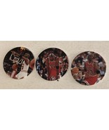 Michael Jordan Pogs Milk Cap Trading Cards Lot Of 3 Upper Deck #24 25 26 - $3.95