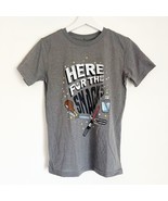 NWT Disney Star Wars Here for the Snacks Gray  T-Shirt Churro Sabers Kid... - $380.53 MXN