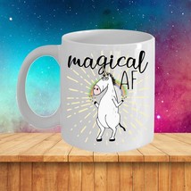 Magical AF (As Eff) Funny Unicorn Mug Rude Gift for Her Mom Coworker Coffee Cup - £15.38 GBP