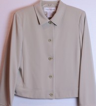 Jones of New York Taupe Lined Career Dress Blazer Jacket 4 Button Front ... - $39.58