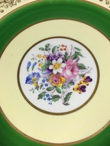 Johnson Brothers Pareek JB325 Dinner Plate 10.5&quot; Floral Gold Rimmed Green Ring - £23.86 GBP