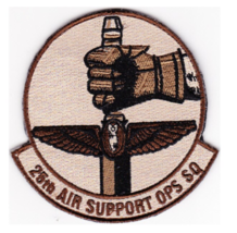 4&quot; Air Force 25TH Air Support Operations Squadron Desert Embroidered Patch - £23.16 GBP