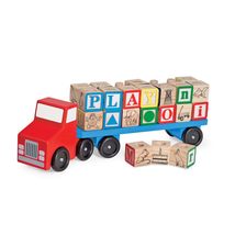 Melissa &amp; Doug Alphabet Blocks Wooden Truck Educational Toy - £18.64 GBP