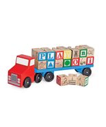 Melissa &amp; Doug Alphabet Blocks Wooden Truck Educational Toy - £18.40 GBP
