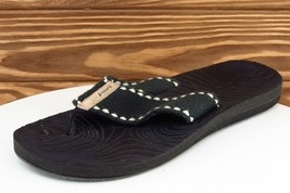 Reef Sz 7 M Black Flip Flop Synthetic Women Sandals - £10.87 GBP