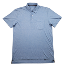 Orvis Polo Shirt Mens Medium Blue Pima Cotton Drytex Golf Performance - $19.55