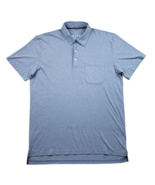 Orvis Polo Shirt Mens Medium Blue Pima Cotton Drytex Golf Performance - $372.16 MXN