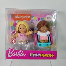 Fisher-Price Little People Barbie Party Figure 2 Pack Girl in Wheelchair... - $14.01
