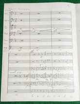 Tom Shepard Manuscript Brass Quintet arrangement Walkin&#39; my Baby Back Home 1960 - £378.15 GBP