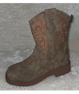 Cowboy Boots Square Toe KIDS Size US 2 Faux Leather By Pawz Stepping Sto... - $22.10 CAD