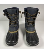 Sorel Duck Boots Women&#39;s Sz 10 Blue Black Waterproof NL2348-465 - $54.31 CAD