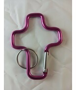 Aluminum Hook Carabiner Pink Cross Shaped Key Chain, Backpack Clip, 1 PC - $4.88 CAD