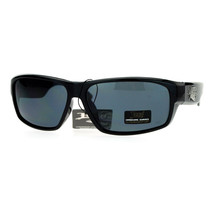 Mens Locs Sunglasses Hardcore Shades Black Rectangular Frame UV 400 - £7.74 GBP