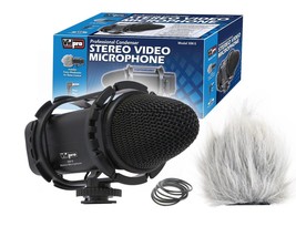 Vidpro XM-S, XMS, Professional Condenser Stereo Video Microphone Kit - £34.43 GBP