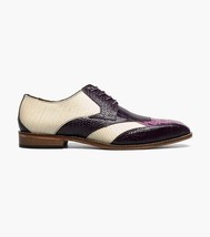 Stacy Adams Tristano Modified Bike Toe Oxford Shoes Purple Multi 25694-540 image 3