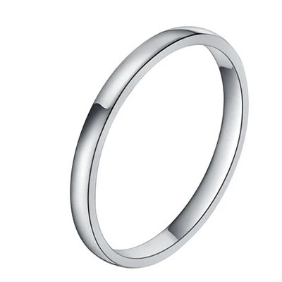 Tigrade 2mm Thin Titanium Ring Women Rose Gold/Black/Blue Polished Simpl... - $34.58