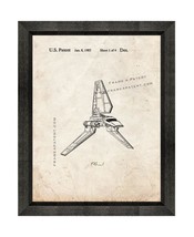 Star Wars Imperial Shuttle Patent Print Old Look with Beveled Wood Frame - £19.94 GBP+