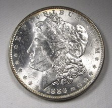 1886 Silver Morgan Dollar UNC Coin AN536 - $63.36