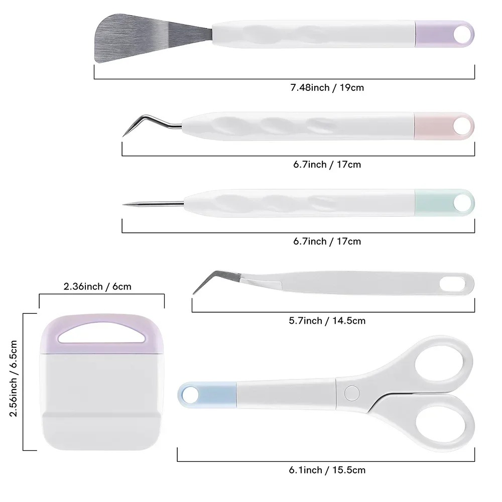 6pcs/pack Multi-purpose Craft Vinyl Weeding Tool Set Dried Flower Basic ... - €12,98 EUR