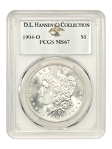 1904-O $1 PCGS MS67 ex: D.L. Hansen - £4,660.10 GBP