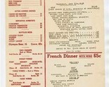 The Paris Restaurant Menu O&#39;Farrell St San Francisco California 1938 - £68.53 GBP