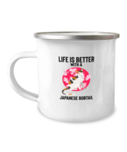 12oz Camper Mug Coffee Funny Life Is Better With a Japanese Bobtail  - £15.94 GBP