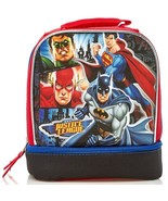 Batman Lunch Box Dual Compartment The Flash Superman Green Lantern Super... - £10.38 GBP