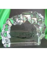 Vintage Sweden LINDSHAMMAR Crystal Glass Paperweight Goteborgs Sparvagar... - £37.17 GBP